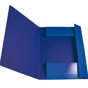 cartella con elastico blu