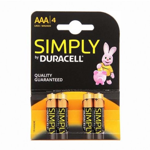 Pile Duracell Alcaline Simply Ministilo AAA 4 Pz